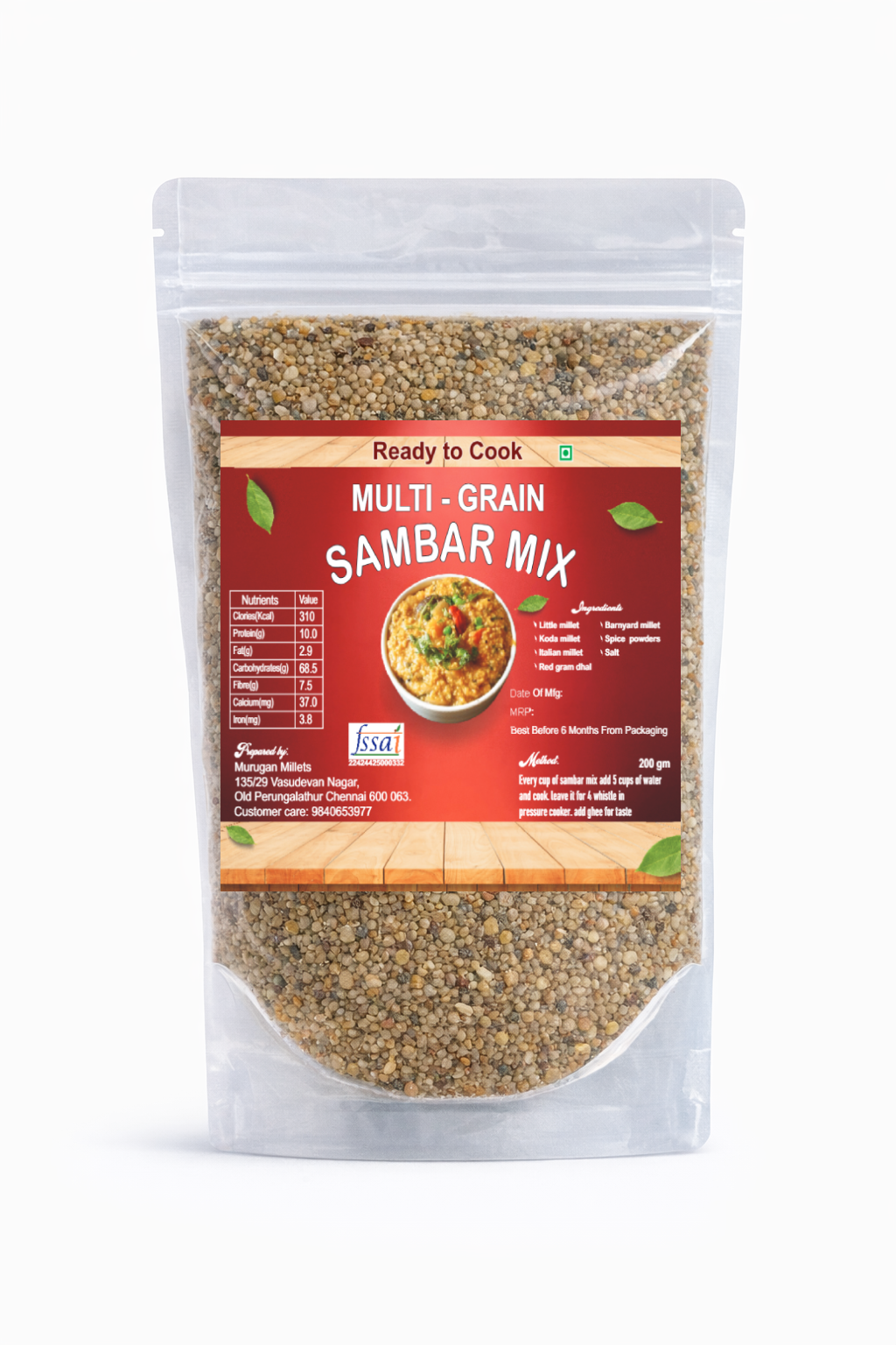 Multi Grain Sambar Mix